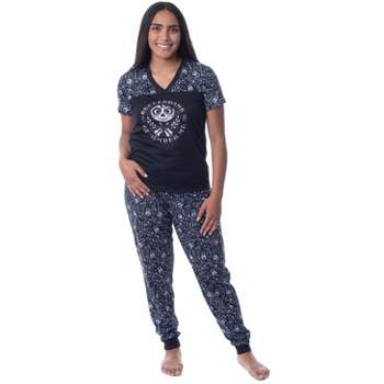 Disney Womens' Coco Remember Me Sleep Pajama Jogger Set Loungewear Black