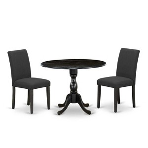 3-Piece Wirebrushed Black Solid Wood Top - Dining Room Set  (Seats-4) - 1 of 4