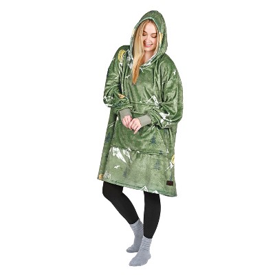 Catalonia Women's Casual Blanket Hoodie Sweatshirt, Cozy Fleece Blanket Pullover Sweater with front Pocket, Clothing Cozy Gift for Wife Woman