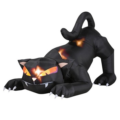 48" x 60" Halloween Black Cat with Turning Head Inflatable