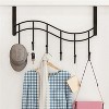 LunaLulinlk Over Door Hooks Rack - 6 Hook Over Door Hanger for Hanging - Over Door Towel Rack for Bathroom, Bedroom or Laundry Room (Black) - 3 of 4