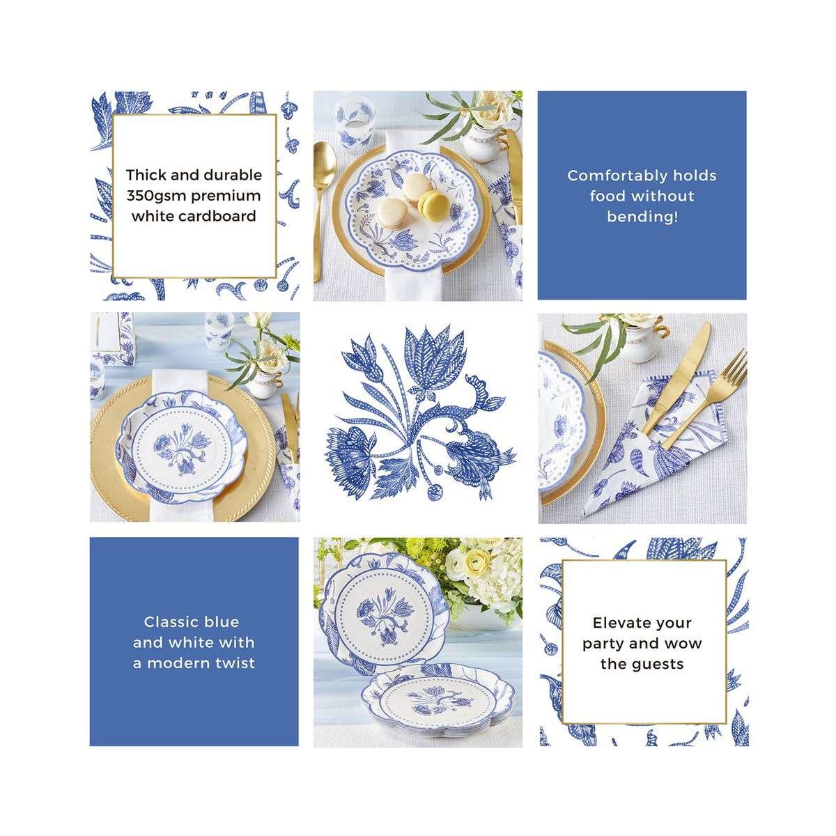 Kate Aspen Blue Willow 62 Piece Party Tableware Set (16 guests) | 00259NA-KIT - thumbnail 5