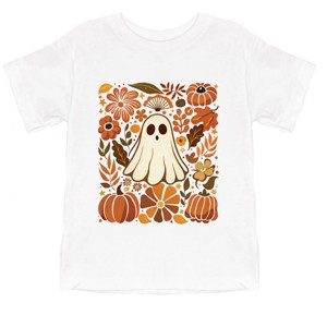 Ghost Floral Collage - Youth Short Sleeve Graphic T-Shirt and Toddler Short Sleeve Graphic T-Shirt - 1 of 3