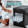 Mojgar Cubic Ice Makers Countertop —Makes 3 Large, 1.6" Clear Ice Cubes in 35 Mins, Self-Cleaning Ice Maker for Cocktails, Whiskey & Bourbon - 3 of 4