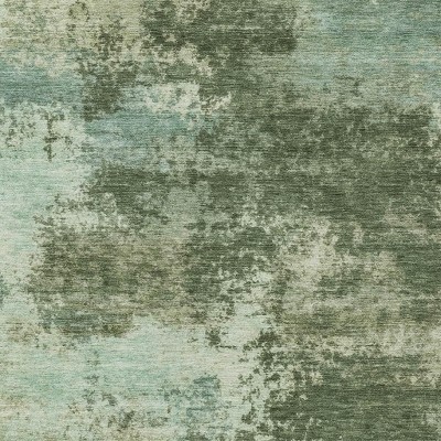 HomeRoots 8' X 10' Artichoke Green And Pale Aqua Abstract Washable Indoor Outdoor Area Rug