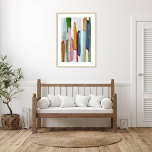 Amanti Art Lines of Abstract by Emma Peal Wood Framed Wall Art Print - 1 of 4