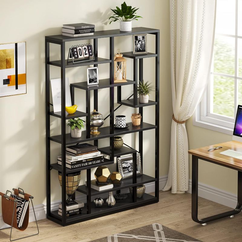 Tribesigns 70.9 Inches 9 Tier Geometric Bookcase, 5 of 7