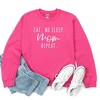 Simply Sage Market Women's Graphic Sweatshirt Eat. No Sleep. Mom Repeat - 3 of 3