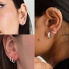 Multiple Piercing Huggie Hoops: Cute Small Gold & Silver Earrings in Hypoallergenic 316L Steel for Sensitive Ears. - 4 of 4