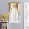 Ellis Stacey Solid Color Window 3" Rod Pocket High Quality Fabric Lined Swag Set Almond - 2 of 4
