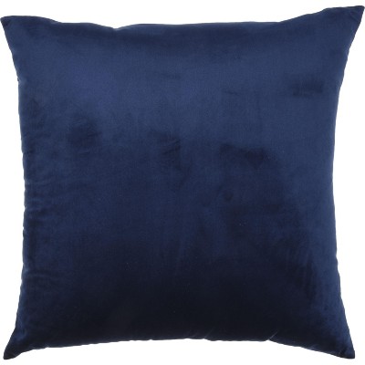 Navy and Silver Embroidered Square Throw Pillow, 18" x 18"