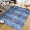 Fulvari Modern Easy Area Rug Machine Washable Non-Slip Low Pile Stripe Pattern Rug for Living Room Bedroom Entryway - 3 of 4
