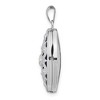 Black Bow Jewelry 21mm Diamond Open Filigree Oval Locket 14k White Gold - 2 of 4
