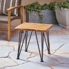 Vynxaria Patio Coffee Tables - Rustic Industrial Wood and Metal Accent Table - 2 of 4