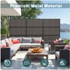 Lirago 72 in. Galvanized Metal Outdoor Privacy Screens Garden Outdoor Fence Black - 3 of 4