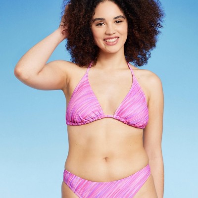 Women's Triangle Bikini Top - Wild Fable™ Purple Xl : Target