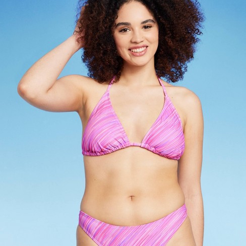 Women's Triangle Bikini Top - Wild Fable™ Purple L : Target