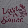 Mens Lost In The Sauce T Shirt Funny Thanksgiving Dinner Turkey Day Cranberry Sauce Tee - Crazy Dog Men's T Shirt - 2 of 4