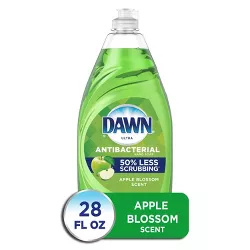 Dawn Ultra Antibacterial Dishwashing Liquid Dish Soap, Apple Blossom Scent - 28 fl oz