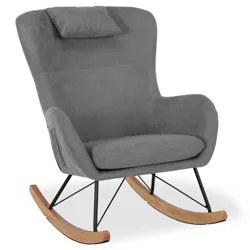 Baby Relax Dartford Rocker Chair with Storage Pockets Gray