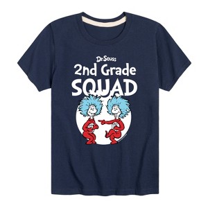 Boys' - Dr. Seuss - 2nd Grade Squad Thing 1 and Thing 2 Short Sleeve Graphic T-Shirt - 1 of 4