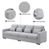 NicBex 104 Inch Sectional Sofa Couch Modern Convertible Linen Fabric Upholstered Sleeper Sofa with Armrest & Side Pockets for Living Room - 4 of 4