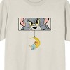 Tom & Jerry Core Logo Tom chasing Jerry on Pelican Adult Crew Neck Short Sleeve T-shirt - 2 of 4