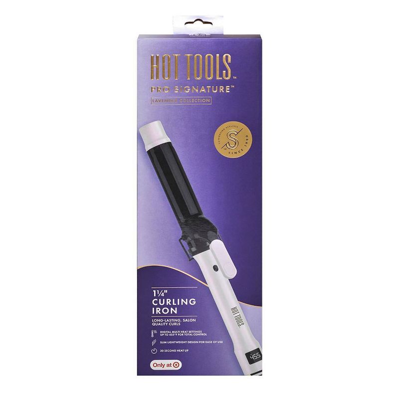 Hot Tools Pro Signature Collection Hair Curling Iron - Lavender - 1 1/4&#34;, 6 of 7