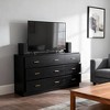 Modern Black 9-Drawer Dresser for Bedroom Large Storage Wide Chest of Drawers Sturdy Safe Furniture - 2 of 4