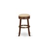 East West Furniture Devers 30" Wood Swivel Backless Bar Stool in Mocha/Mahogany - 3 of 4