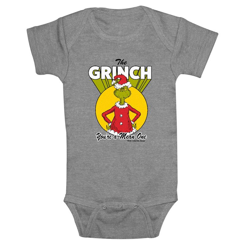 Infant's Dr. Seuss Christmas You’re a Mean One Onesie, 1 of 4
