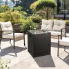 Kismile Propane Fire Pit, 22 Inch Square Outdoor Fire Pit 40000 BTU Heat Output - 2 of 4