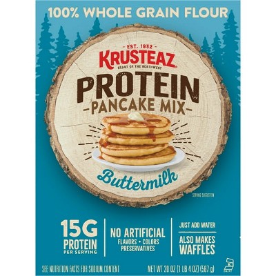 Krusteaz Buttermilk Protein Pancake Mix 20 oz. Box (Pack of 2)