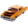 1961 Dodge Dart Phoenix Lowrider Mango Smoothie Metallic with Graphics and Orange Interior 1/64 Diecast Model Cars by Auto World - 3 of 4