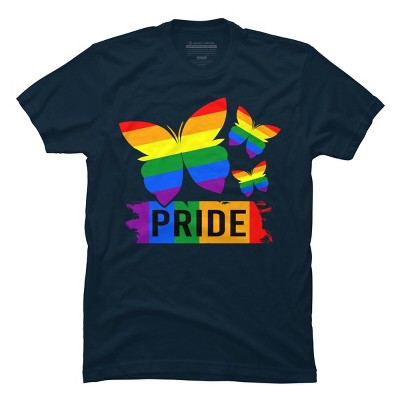 Adult Design By Humans Rainbow Butterflies Rainbow Pride By dnlribeiro88 T-Shirt