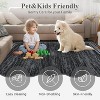Scalloped Low-Pile Area Rug - Non-Slip Washable Carpet for Living Room, Bedroom, Dining Room & Office - 4 of 4
