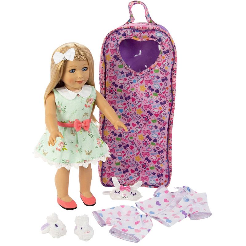 Playtime By Eimmie 18 Inch Doll with Clothing and Backpack Case Eimmie, 1 of 8