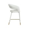 Meridian Furniture,Destiny White Vegan Leather Stool - 4 of 4