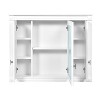 PAGED 29.5" Wall Mounted Bathroom Storage Cabinet Modern Medicine Cabinet with Mirror and Towels Bar, Over Toilet Storage Unit for Room - 4 of 4