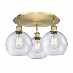 Athens - 3 Light Flush Mount In Industrial Style-10.5 Inches Tall and 19.75 Inches Wide - 1 of 1