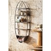Oval Wall Shelf 60.75"H, Metal and Wood, Gunmetal Industrial 5-Shelf Wall Storage By Kalalou - 2 of 3