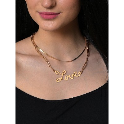 SOHI Women's Gold Everyday Multi-Layer Necklace