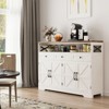 Farmhouse Buffet Cabinet with Drawers & Open Shelf, Sideboard Storage Cabinet - 4 of 4