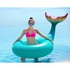 Jasonwell Giant Inflatable Mermaid Tail Pool Float – Summer Beach Party Raft for Kids & Adults, X-Large, Green with Fast Valves - 3 of 4