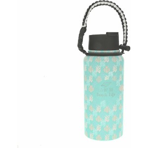 Pavilion Gift Company - Beach Life - 32 oz Stainless Steel Water Bottle with Paracord Survival Handle - Portable Drinkware - 1 of 4