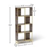 4 Tier Industrial Bookcase, 70.8" Tall Narrow Bookshelf, Floor Standing Bookcase with Storage, Display Storage Shelf for Bedroom Living Room Office - 3 of 4