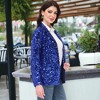 Anna-Kaci Women's Glitter Long Sleeve Open Front Sparkle Party Blazer Jacket - 3 of 4