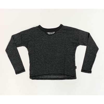 Gender Neutral Kids Long Sleeve Crew with Keyhole Neckline - t2love