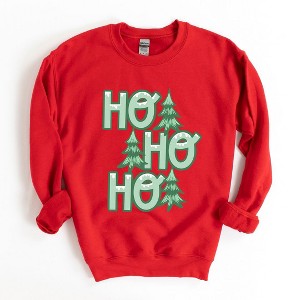 Simply Sage Market Women's Graphic Sweatshirt Ho Ho Ho Tree - 1 of 4