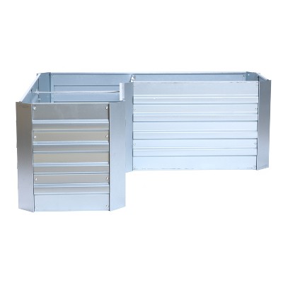 L-Shaped Galvanized Steel Raised Garden Bed - 47.8" x 20.5"